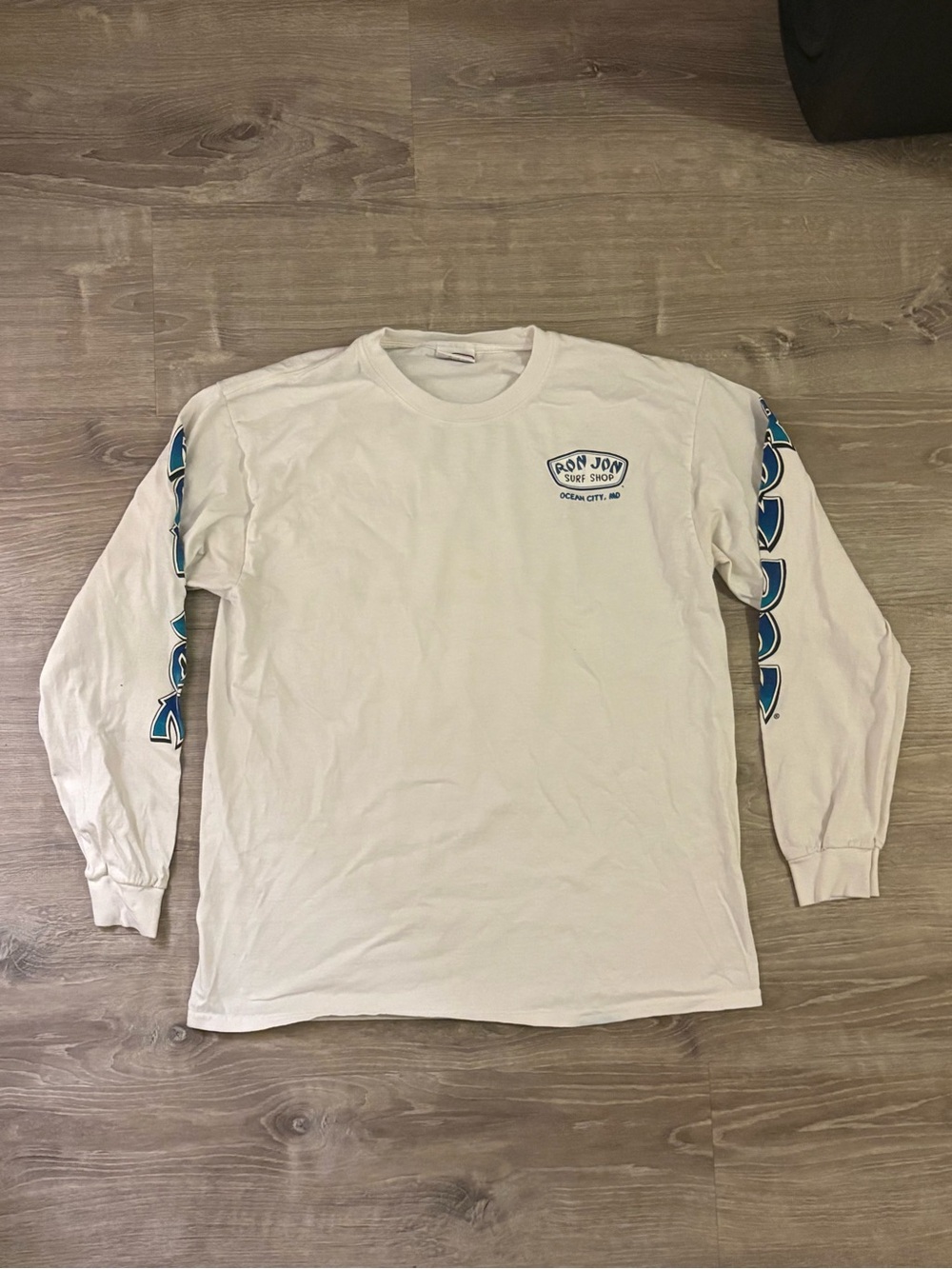 Ron Jon White Long Sleeve Graphic Tee
